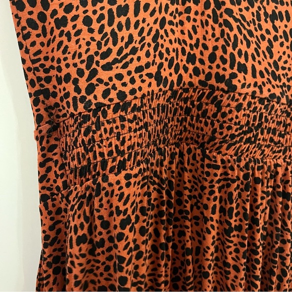 Torrid 4X super soft romper orange animal spotted 0189 brown pockets knits tank - Picture 9 of 13